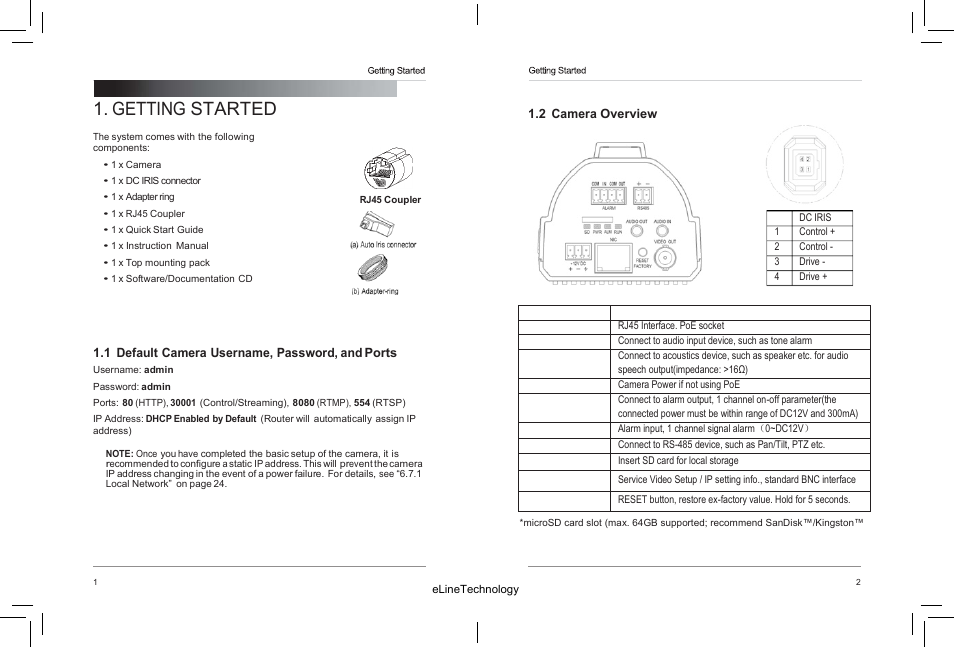 Getting started | eLine Technology SIP-FB User Manual | Page 6 / 35