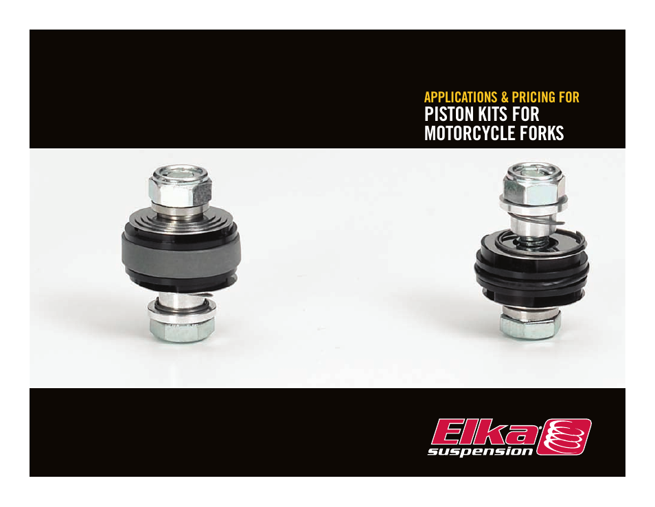 Elka Suspension MOTORCYCLES Fork Piston Kits for Sportsbikes User Manual | 3 pages