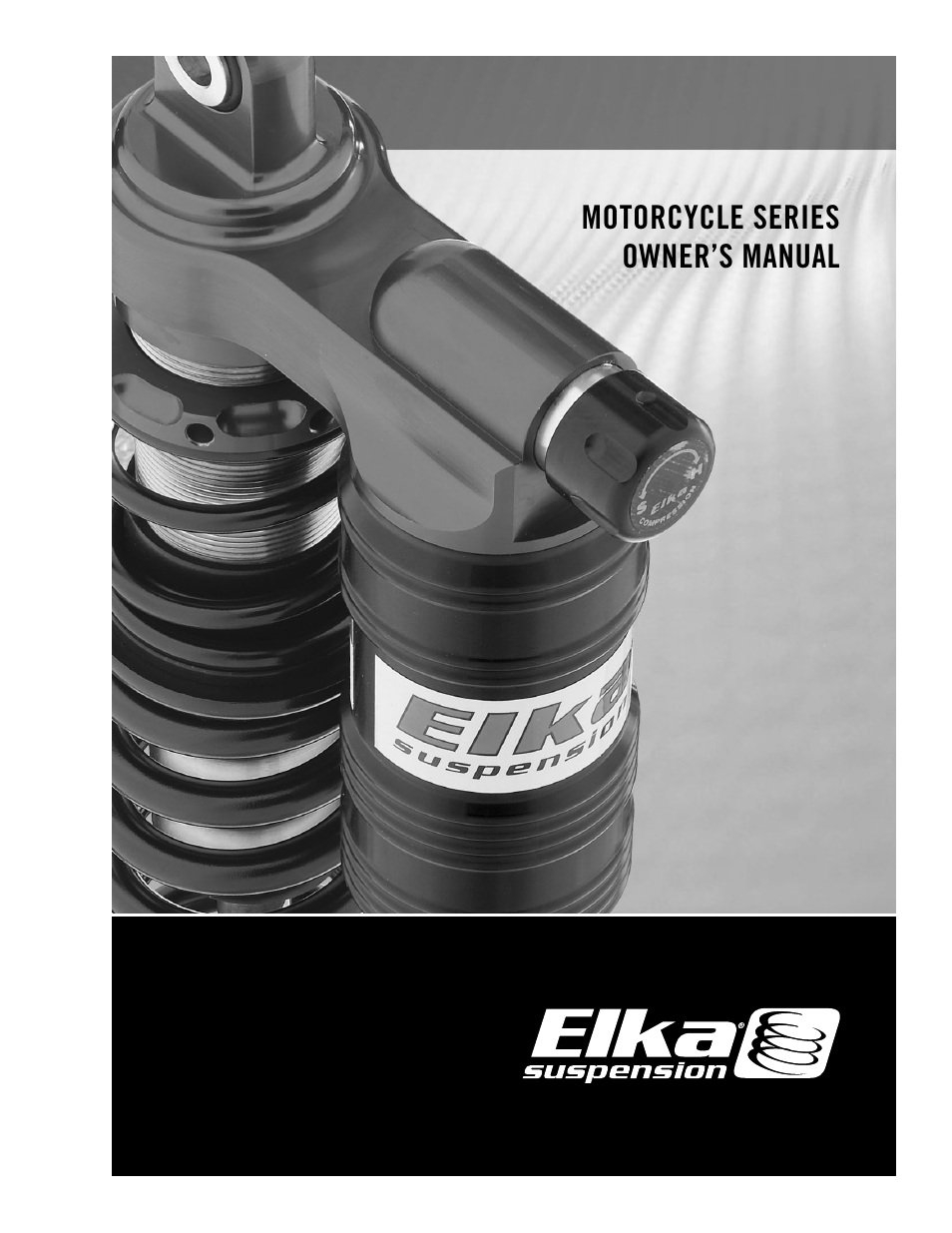 Elka Suspension MOTORCYCLE SERIES User Manual | 20 pages