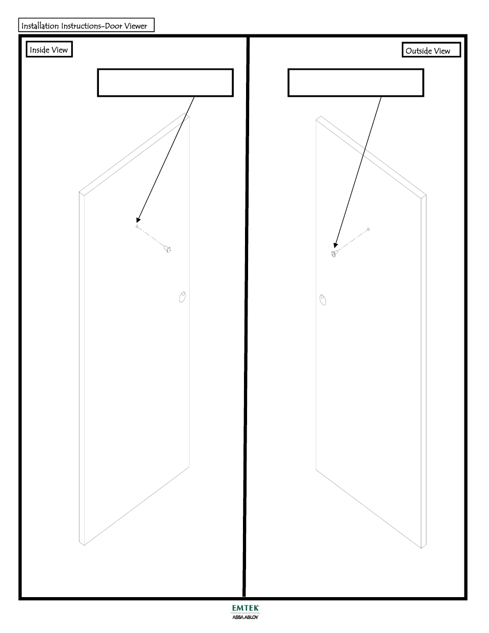 Emtek Door Viewer User Manual | 1 page
