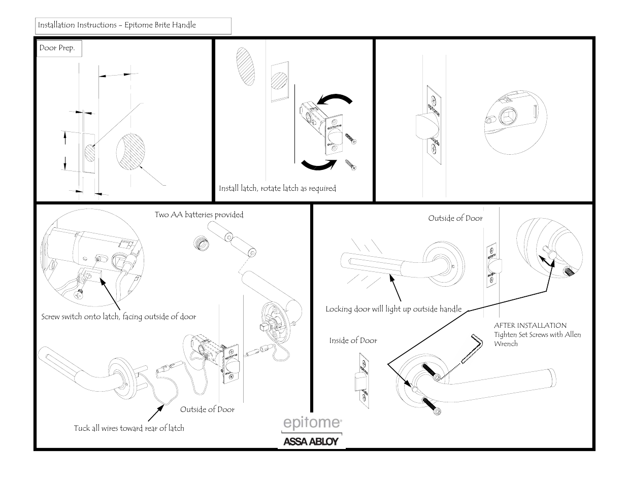 Emtek Passage Privacy Bright Handles User Manual | 1 page