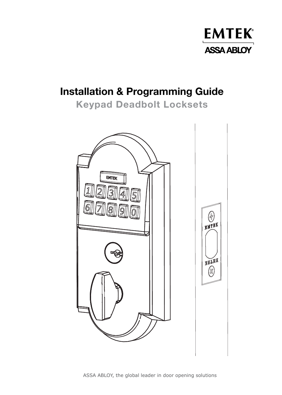 Emtek Keypad Deadbolt Locksets User Manual | 12 pages