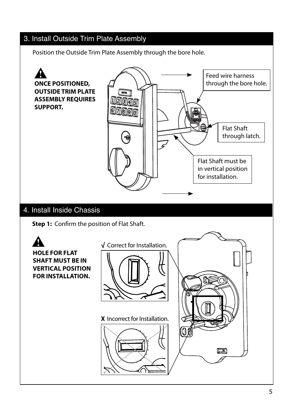 Emtek Keypad Deadbolt Locksets User Manual | Page 5 / 12