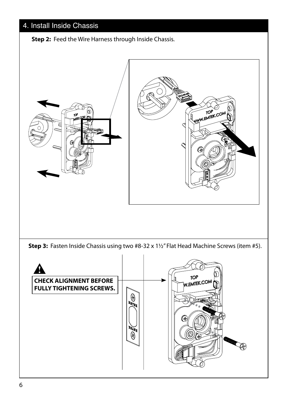 Emtek Keypad Deadbolt Locksets User Manual | Page 6 / 12