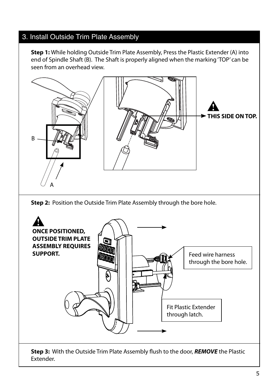 Emtek Keypad Leverset Locksets User Manual | Page 5 / 12