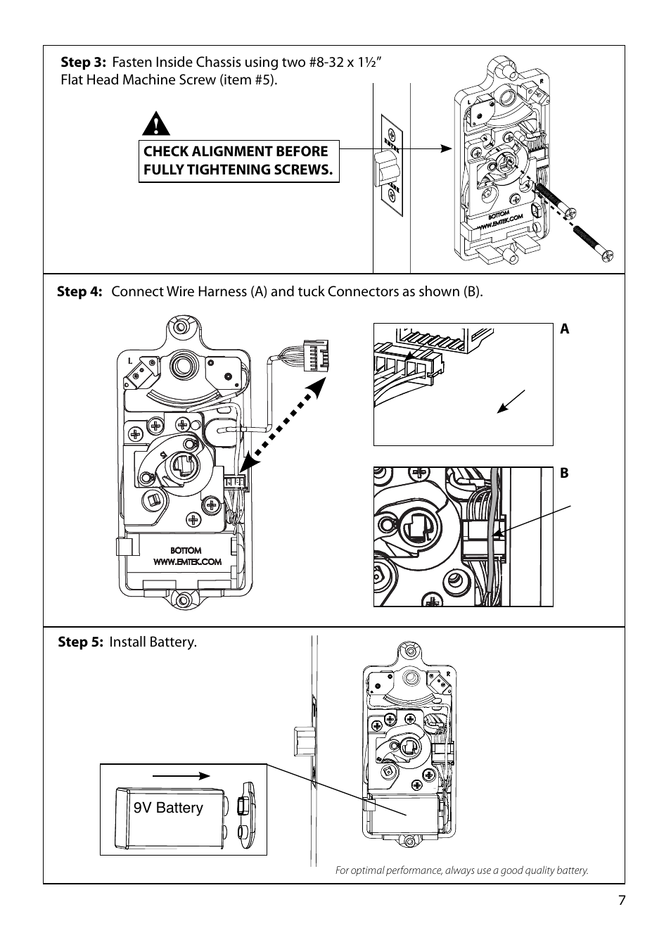 Emtek Keypad Leverset Locksets User Manual | Page 7 / 12