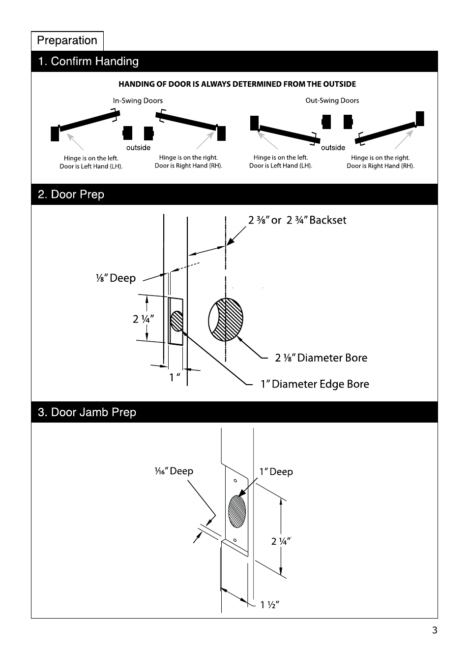Emtek Modern Keypad Leverset Locksets User Manual | Page 3 / 12