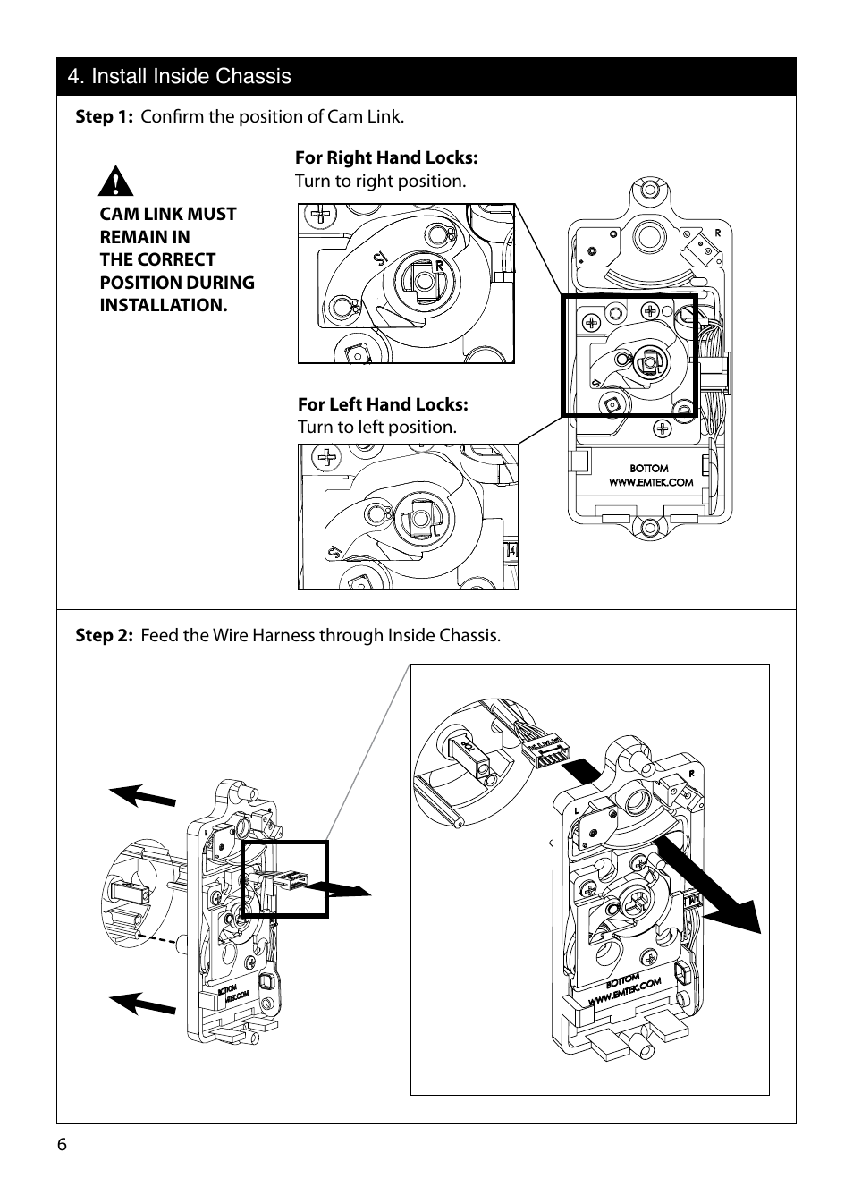 Emtek Modern Keypad Leverset Locksets User Manual | Page 6 / 12
