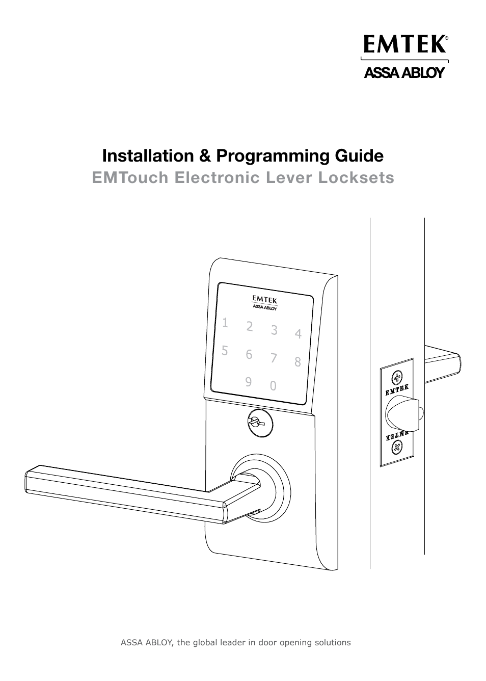 Emtek EMTouch Keypad Leversets Locksets User Manual | 12 pages