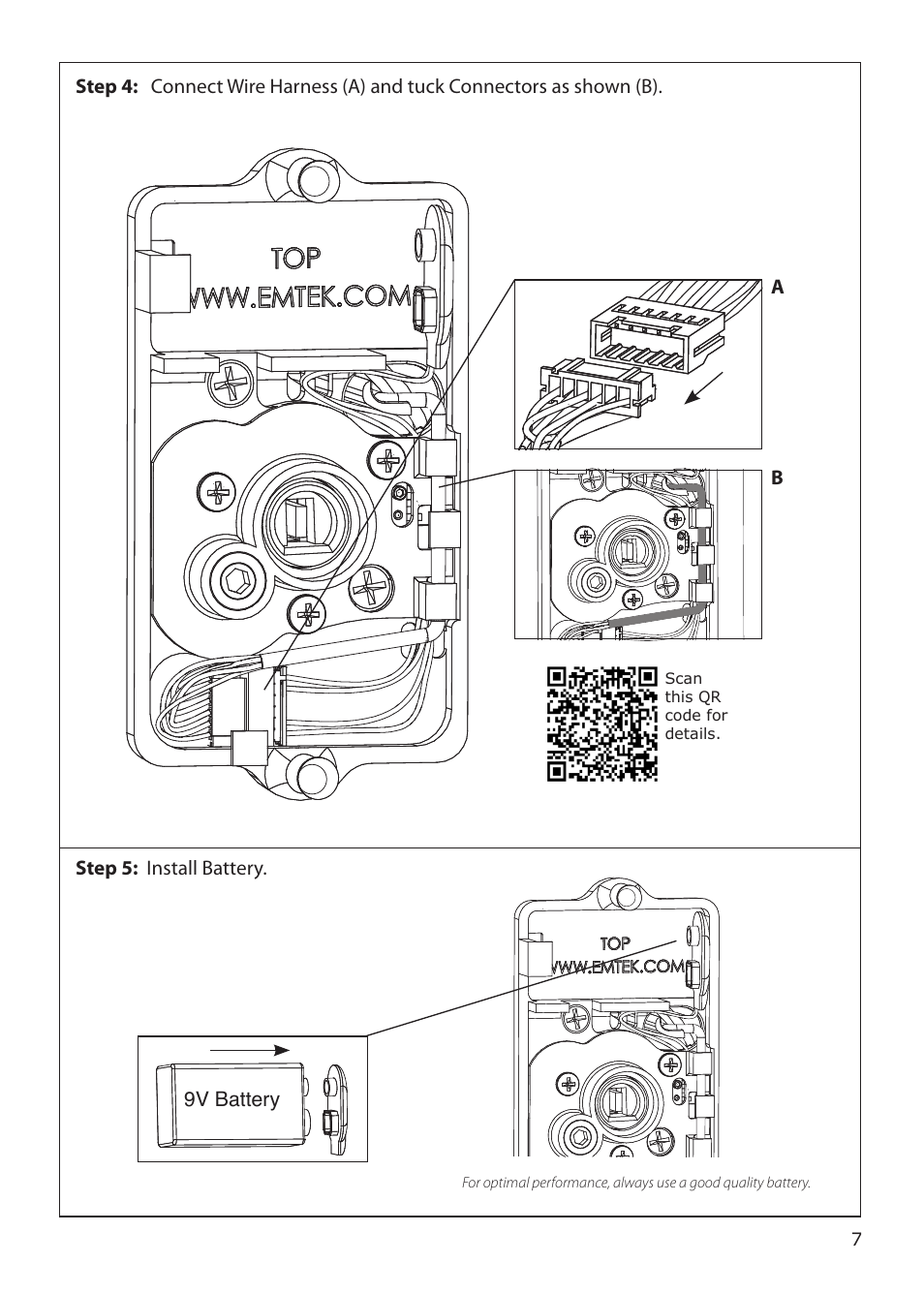 Emtek EMTouch Classic Style Electronic Keypad Deadbolt Locksets User Manual | Page 7 / 12