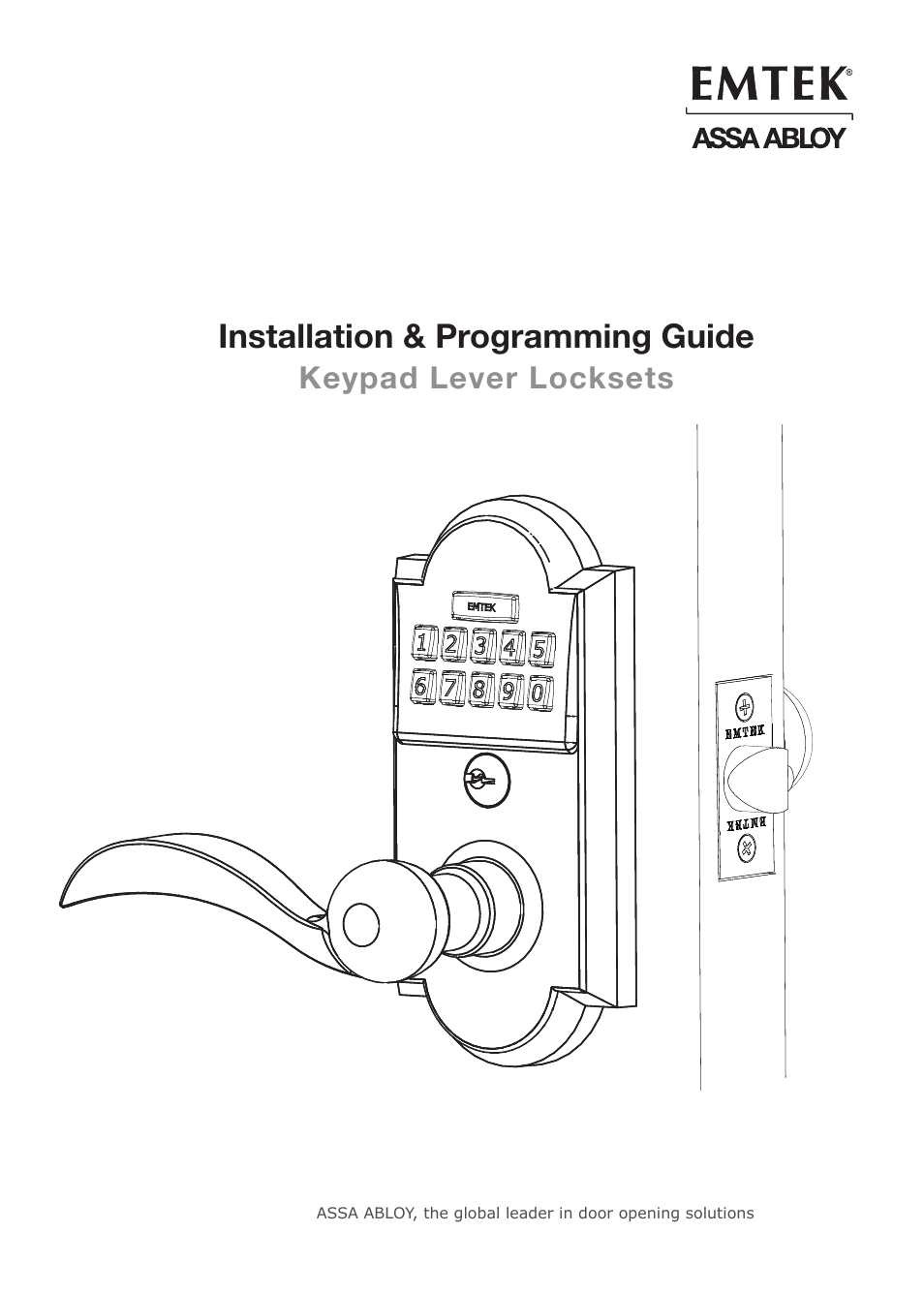 Emtek Keypad Leverset Locksets (Adjustable Latch) User Manual | 12 pages