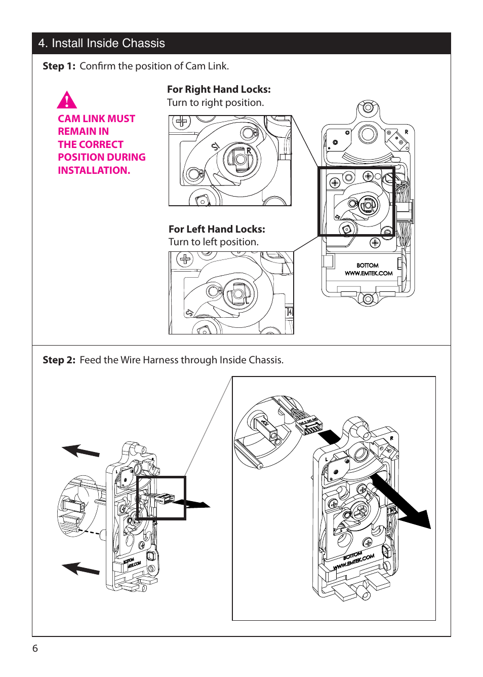 Emtek Keypad Leverset Locksets (Adjustable Latch) User Manual | Page 6 / 12