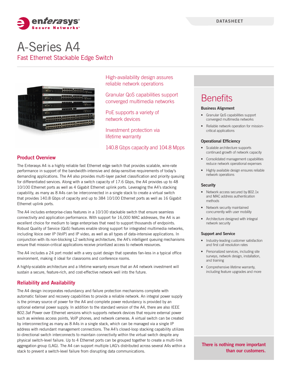 Enterasys A-Series A4 User Manual | 7 pages