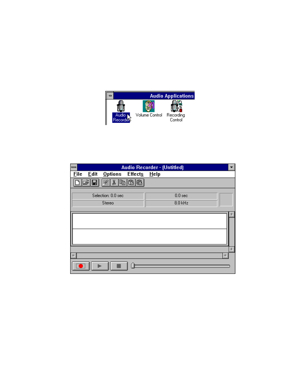 Starting the audio recorder | EXP Computer AudioDrive Ver. 3.0 User Manual | Page 19 / 86