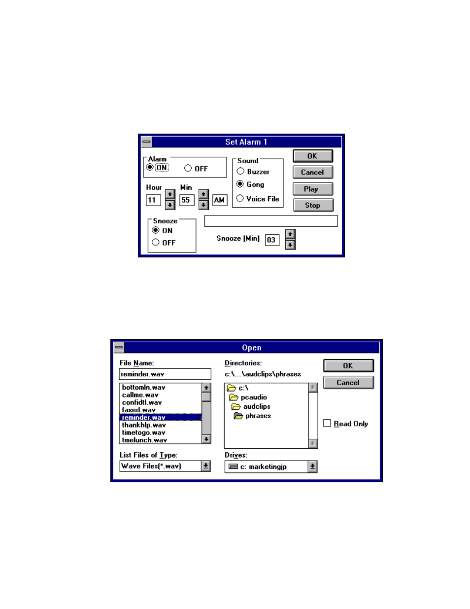 Setting an alarm | EXP Computer AudioDrive Ver. 3.0 User Manual | Page 75 / 86