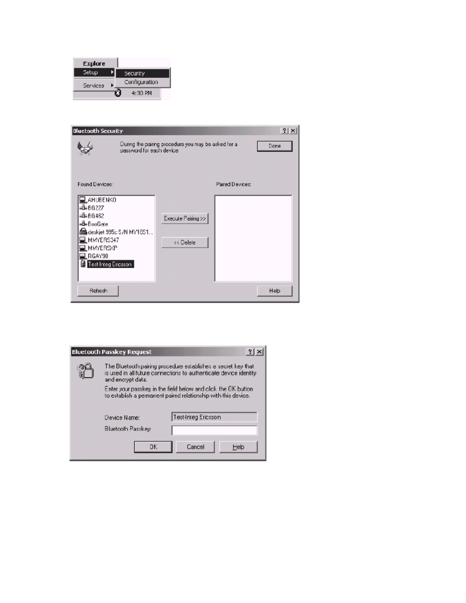 EXP Computer Bluetooth: Pairing to the Ericsson T68 Phone Using BTW 1.2 User Manual | Page 5 / 9