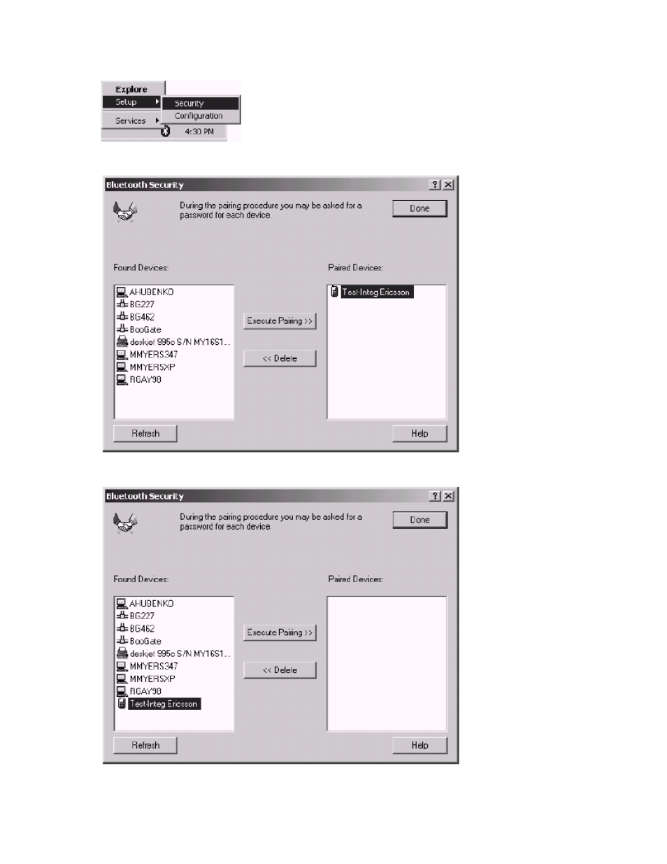 EXP Computer Bluetooth: Pairing to the Ericsson T68 Phone Using BTW 1.2 User Manual | Page 8 / 9