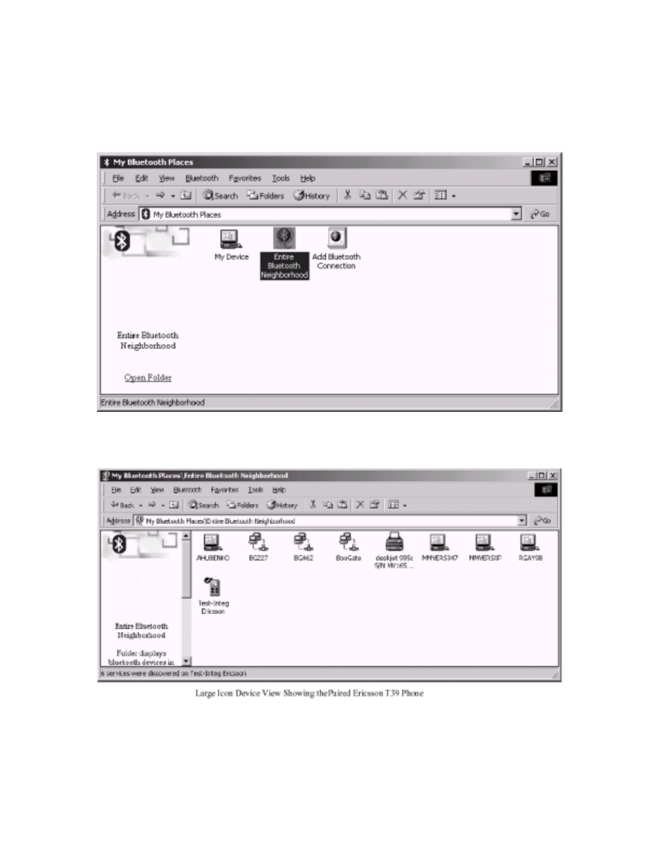 Viewing the ericsson phone from the btw system | EXP Computer Bluetooth: Pairing to the Ericsson T39 Phone Using BTW 1.2 User Manual | Page 7 / 11