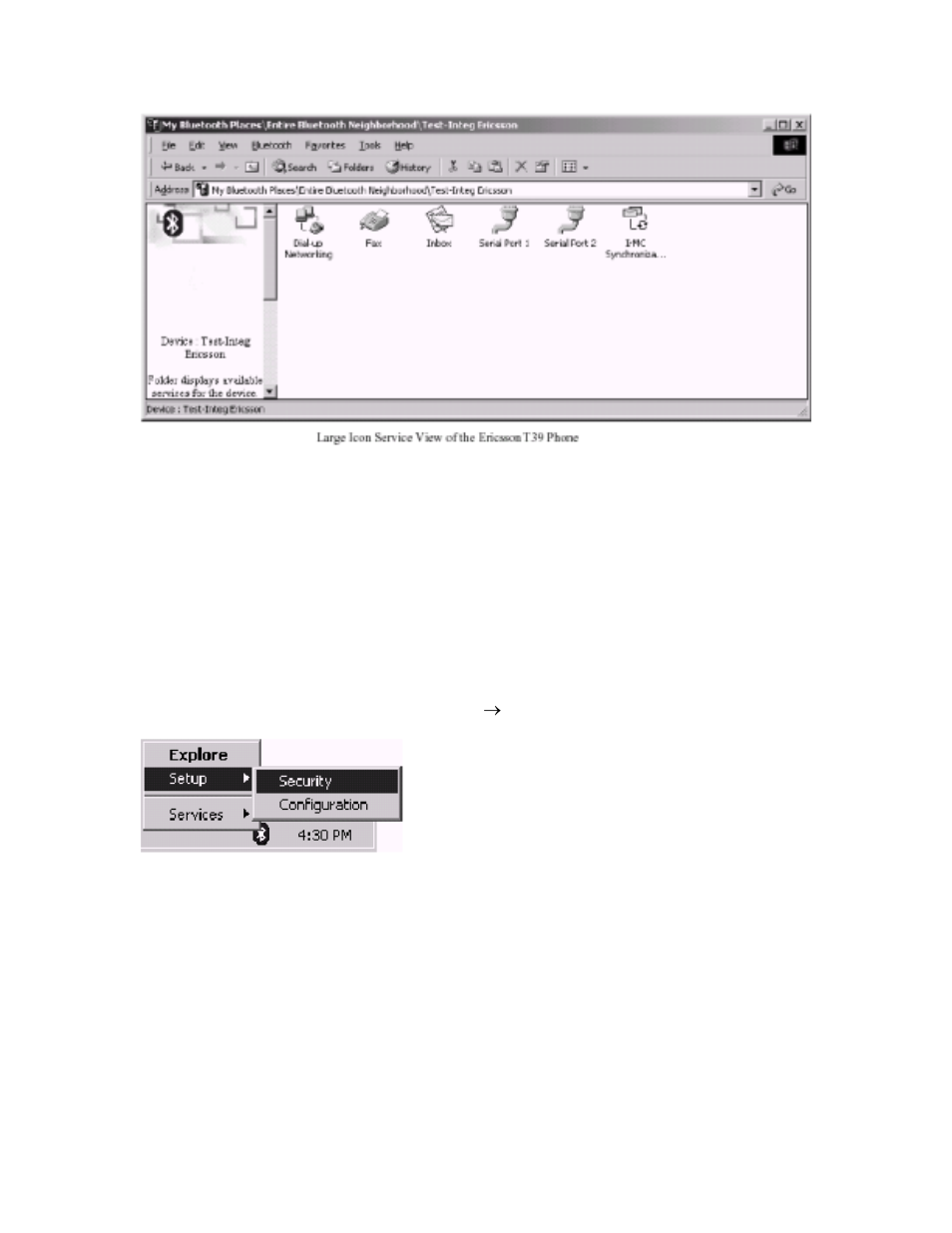 Using the discovered services, Breaking up the device pair | EXP Computer Bluetooth: Pairing to the Ericsson T39 Phone Using BTW 1.2 User Manual | Page 8 / 11