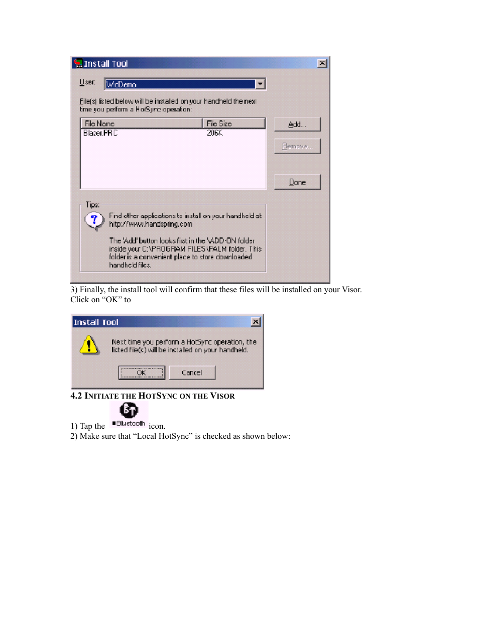 EXP Computer Bluetooth: Wireless HotSync of the Handspring Visor User Manual | Page 11 / 16