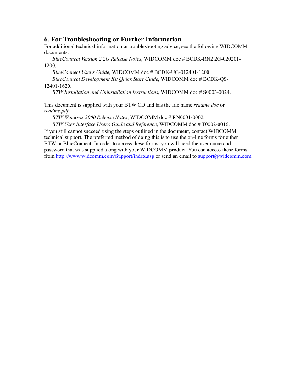 For troubleshooting or further information | EXP Computer Bluetooth: Wireless HotSync of the Handspring Visor User Manual | Page 16 / 16