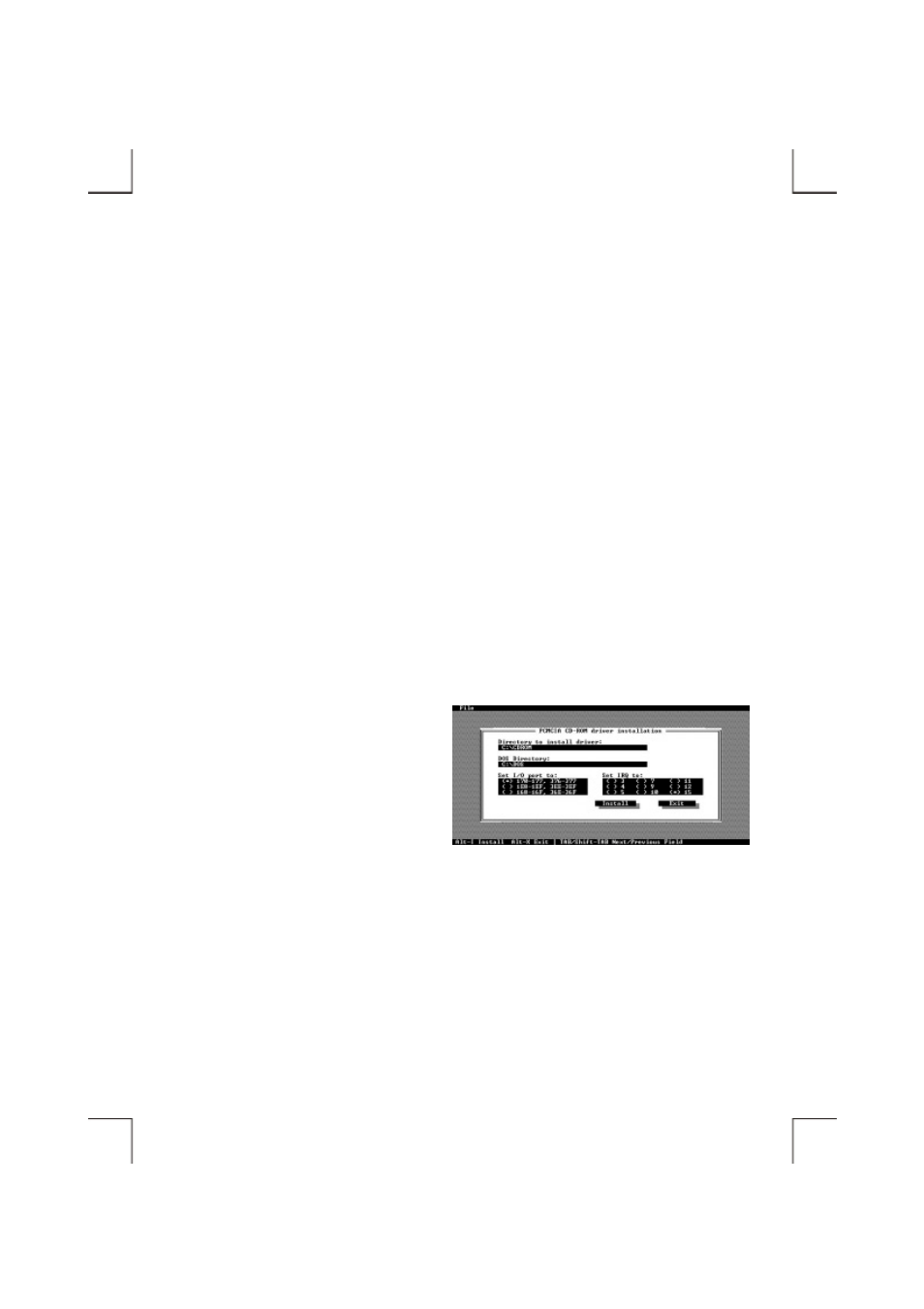 Software installation for dos/windows 3.1 | EXP Computer CRW with CDROM Card User Manual | Page 22 / 32
