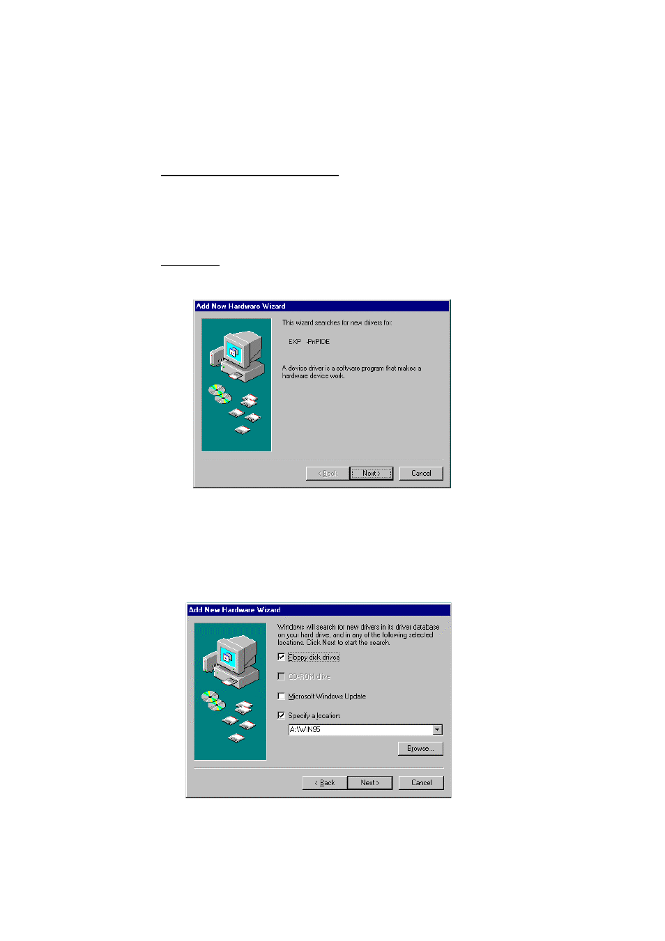 Software installation, Software installation for windows 95/98, Windows 98 | Software installation for windows 95/98 windows 98 | EXP Computer DVD Station User Manual | Page 10 / 22