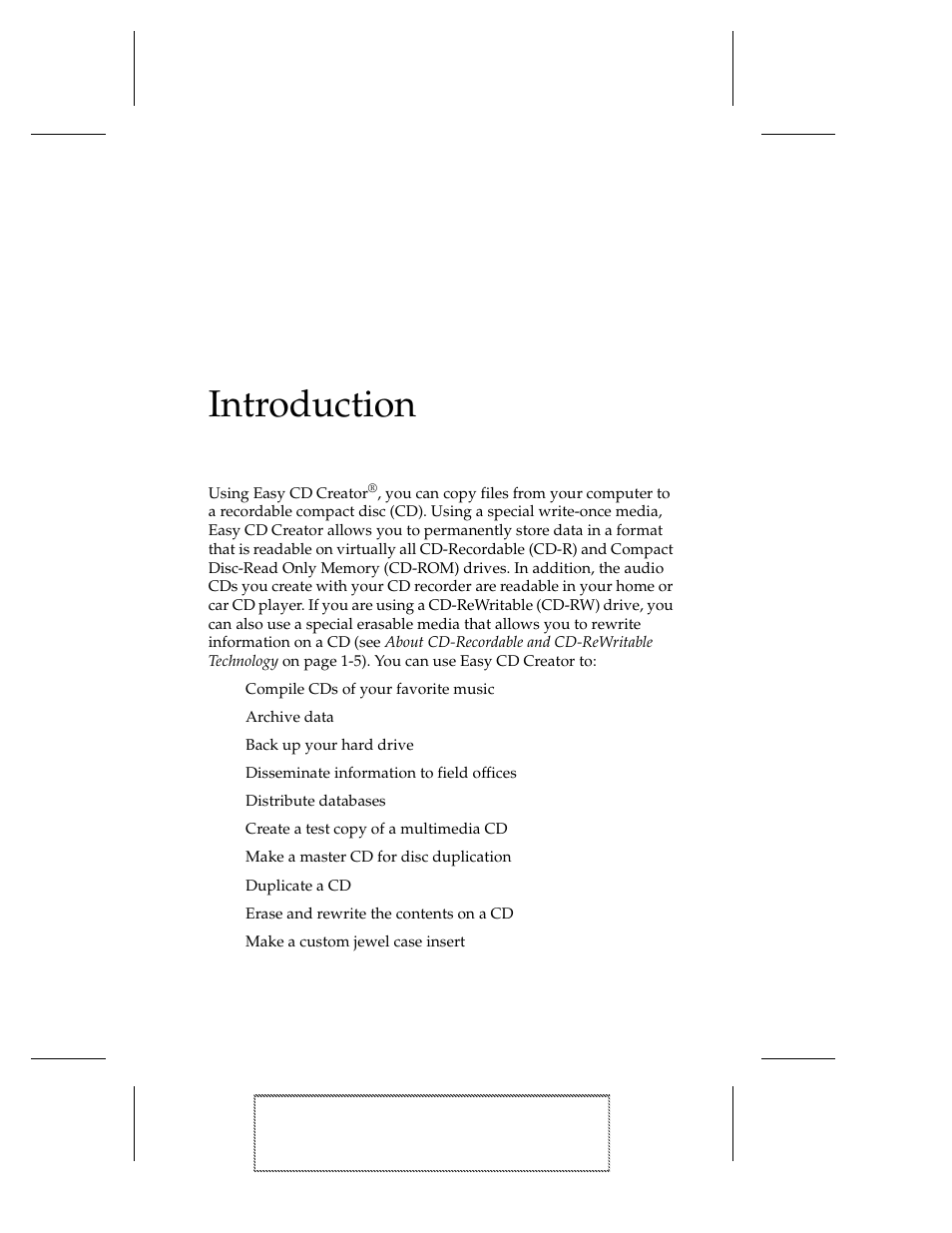 Introduction, Make cds right on your desktop, Make cds right on your desktop 1-1 | EXP Computer EXP CD-Rewriter Bundled S_W User Manual | Page 11 / 130