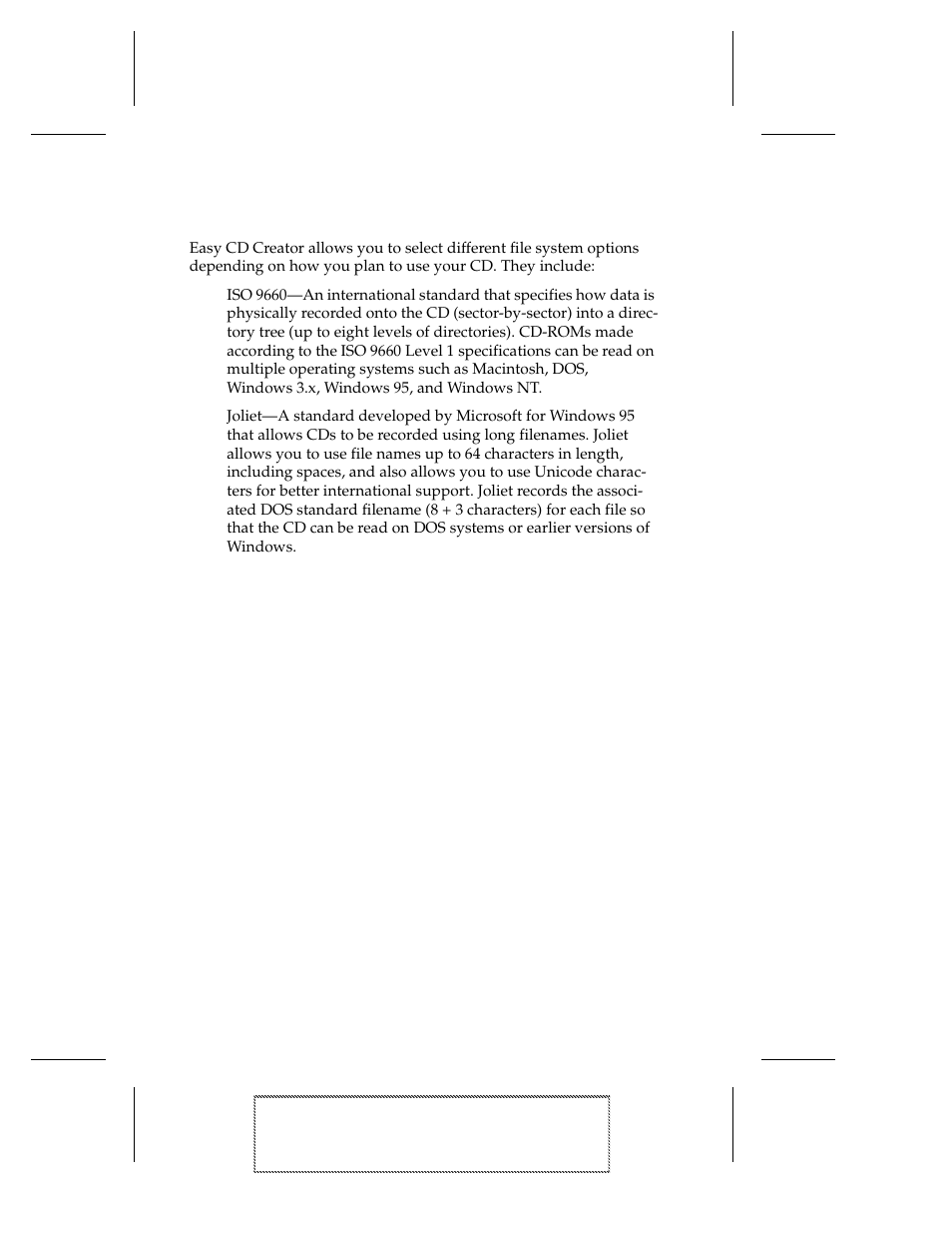 File system options, File system options 1-4 | EXP Computer EXP CD-Rewriter Bundled S_W User Manual | Page 14 / 130