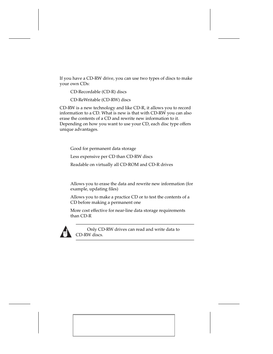 About cd-recordable and cd-rewritable technology, Cd-r advantages, Cd-rw advantages | Cd-r advantages 1-5, Cd-rw advantages 1-5 | EXP Computer EXP CD-Rewriter Bundled S_W User Manual | Page 15 / 130