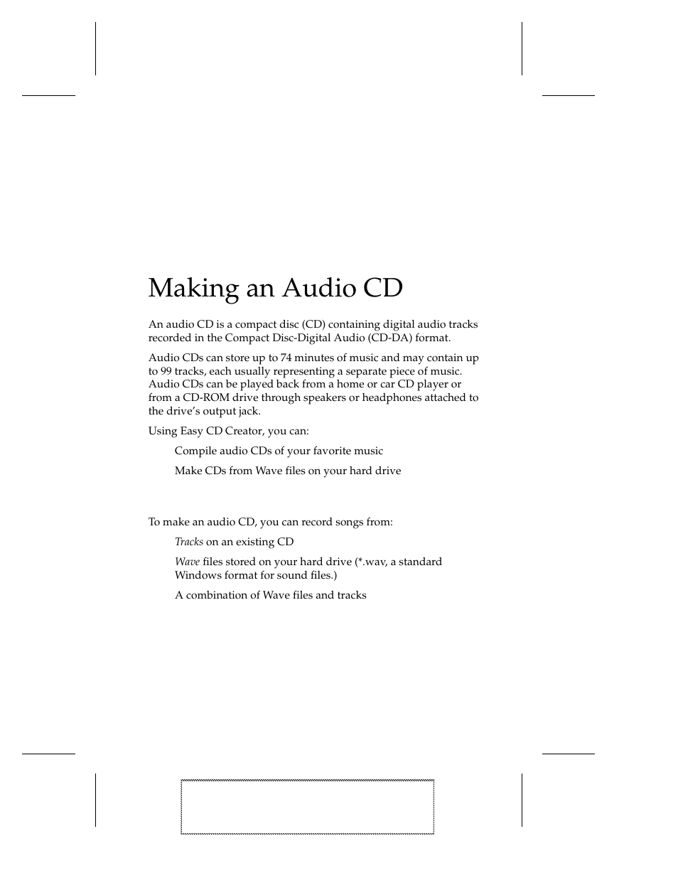 Making an audio cd, How to make an audio cd, How to make an audio cd 3-1 | EXP Computer EXP CD-Rewriter Bundled S_W User Manual | Page 23 / 130