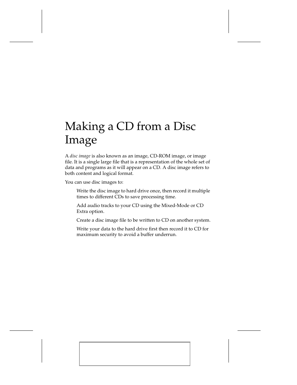 Making a cd from a disc image, See chapter 8, making a cd from a disc image, E chapter 8, making a cd from a disc image | EXP Computer EXP CD-Rewriter Bundled S_W User Manual | Page 63 / 130