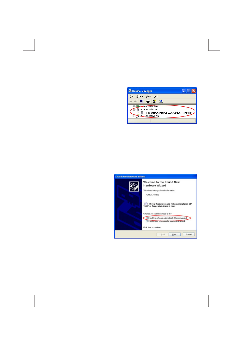 Software installation for windows xp | EXP Computer HD TRAVELER E PCMCIA (including Win 2000 XP) User Manual | Page 20 / 36