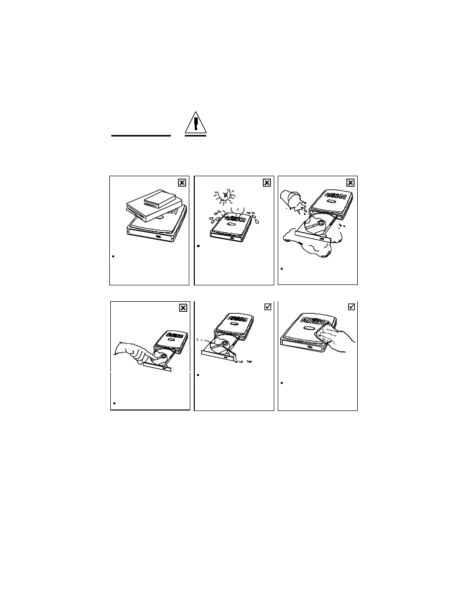 Precautions | EXP Computer ThinCD E series for CDE-2440(PCMCIA Model), CDE-2450(USB Model), CDE-2465(Parallel Model) User Manual | Page 5 / 29