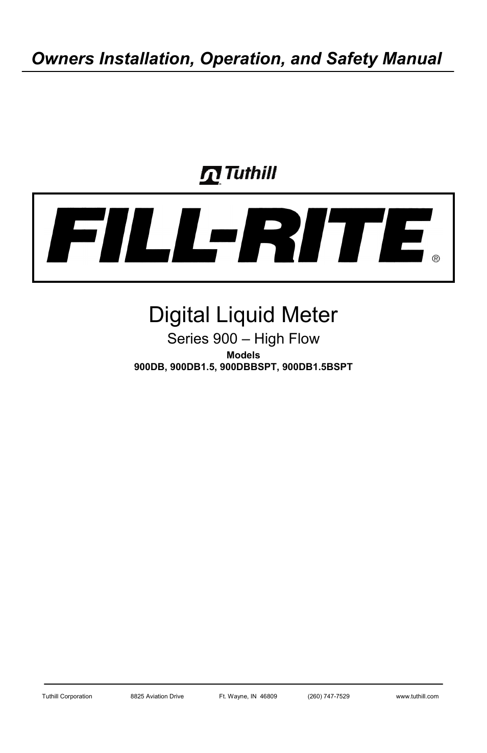 Fill-Rite 900 Series Digital Liquid Meter User Manual | 48 pages