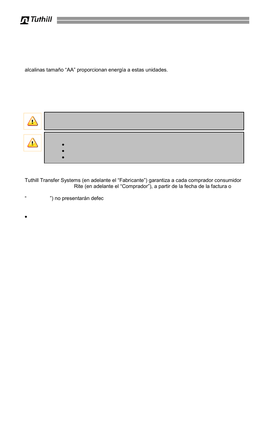10 información sobre la instalación eléctrica, Garantía de productos tuthill | Fill-Rite 900 Series Digital Liquid Meter User Manual | Page 22 / 48