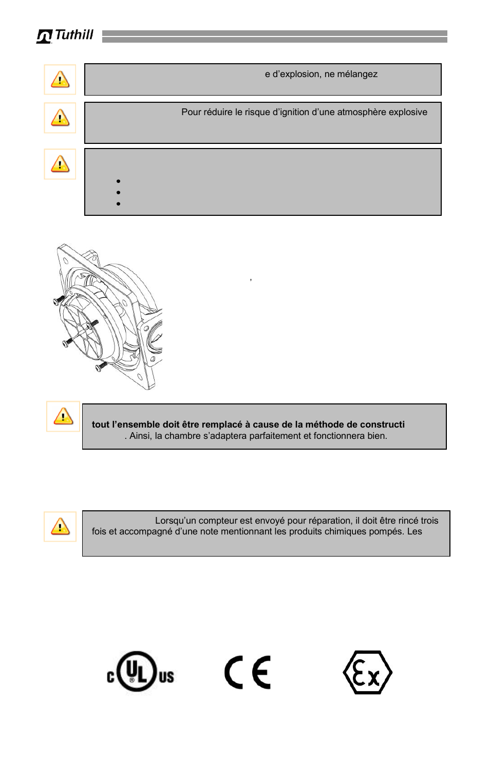 Réparation, Homologations de tests de sécurité | Fill-Rite 900 Series Digital Liquid Meter User Manual | Page 32 / 48