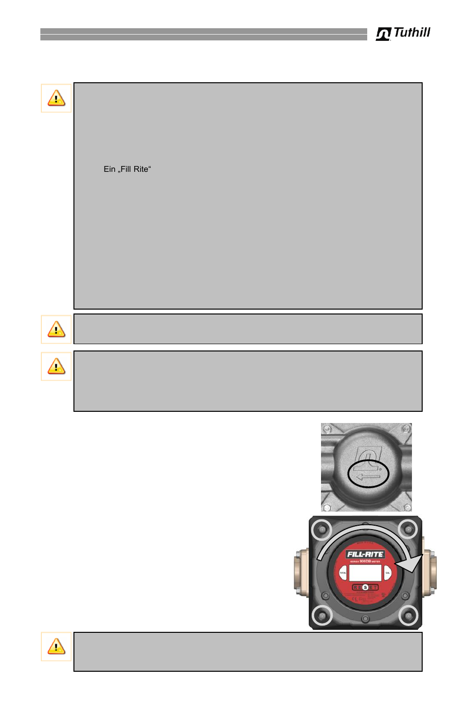 Sicherheitsinformationen, Einbau, 3 sicherheitsinformationen | Fill-Rite 900 Series Digital Liquid Meter User Manual | Page 39 / 48