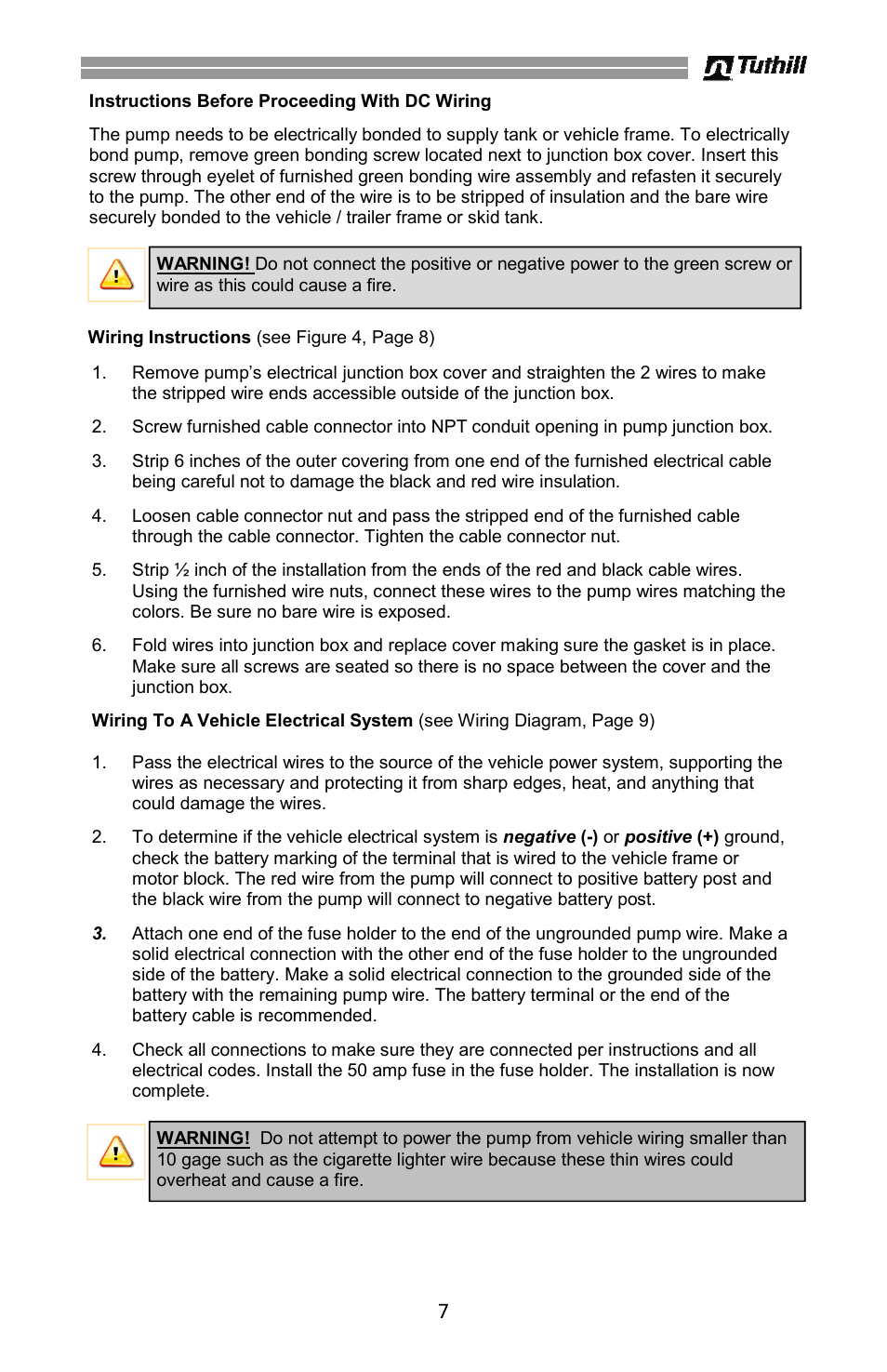 Fill-Rite 3200 Series High Flow DC Pump User Manual | Page 7 / 16