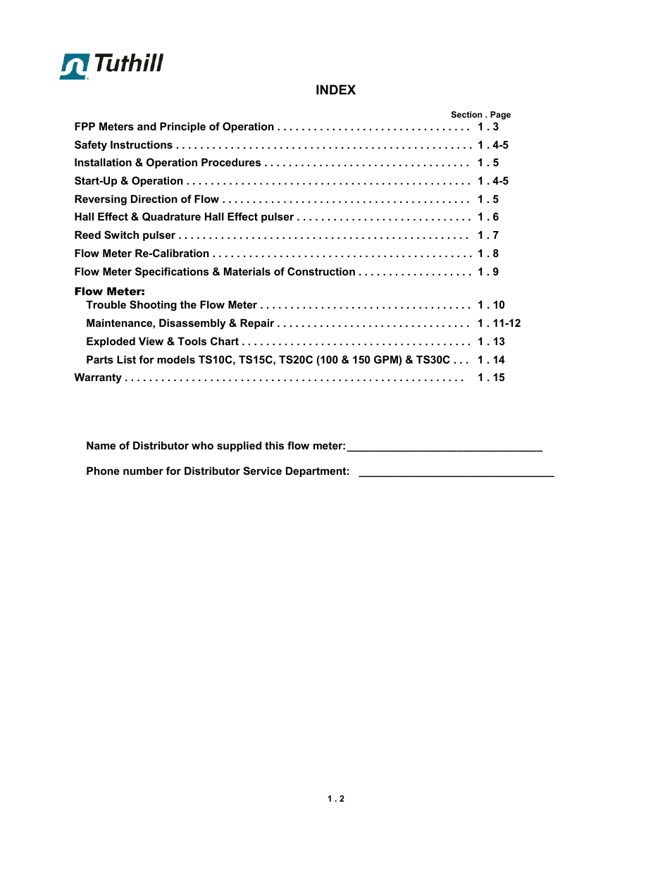 Fill-Rite TS SS Electronic Precision Meter User Manual | Page 2 / 15