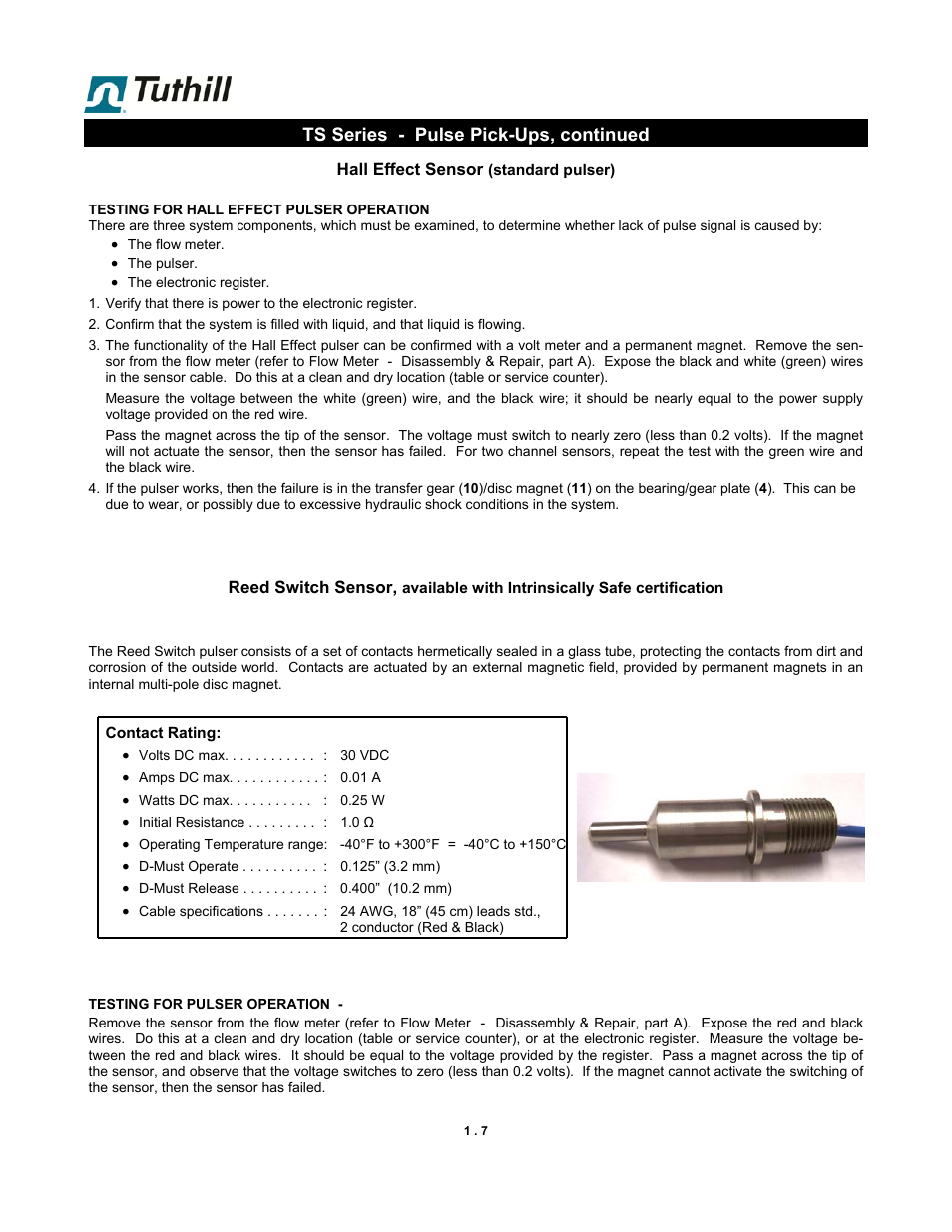Fill-Rite TS SS Electronic Precision Meter User Manual | Page 7 / 15