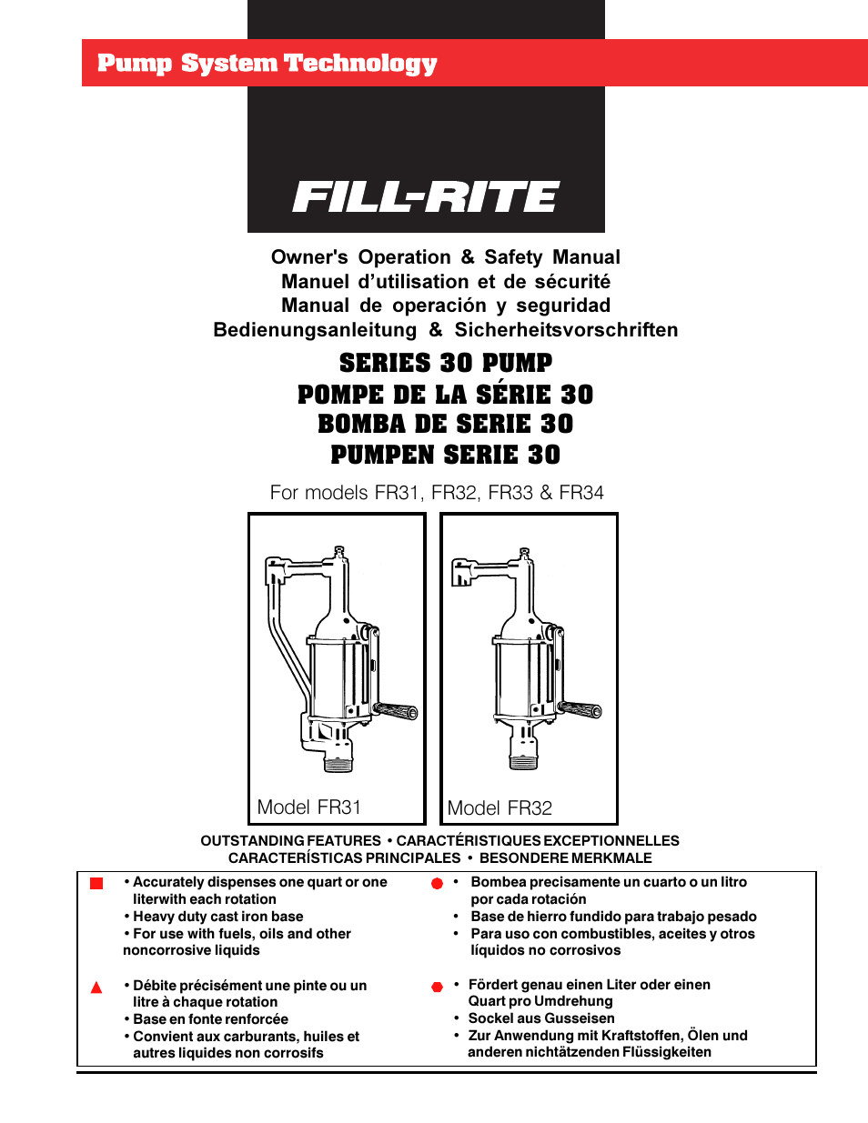 Fill-Rite 30 Series Pump User Manual | 12 pages