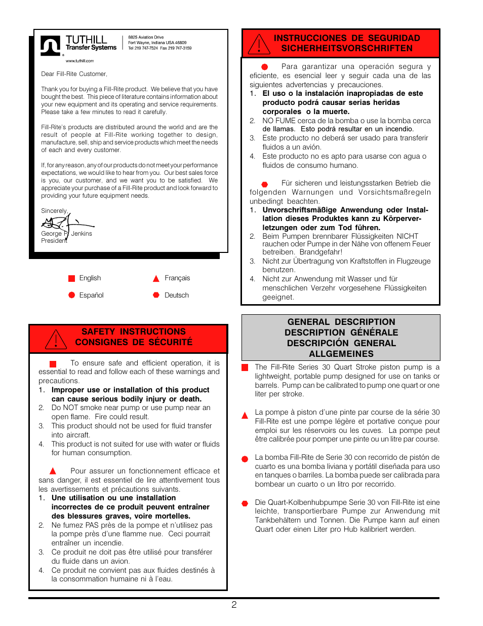 Fill-Rite 30 Series Pump User Manual | Page 2 / 12