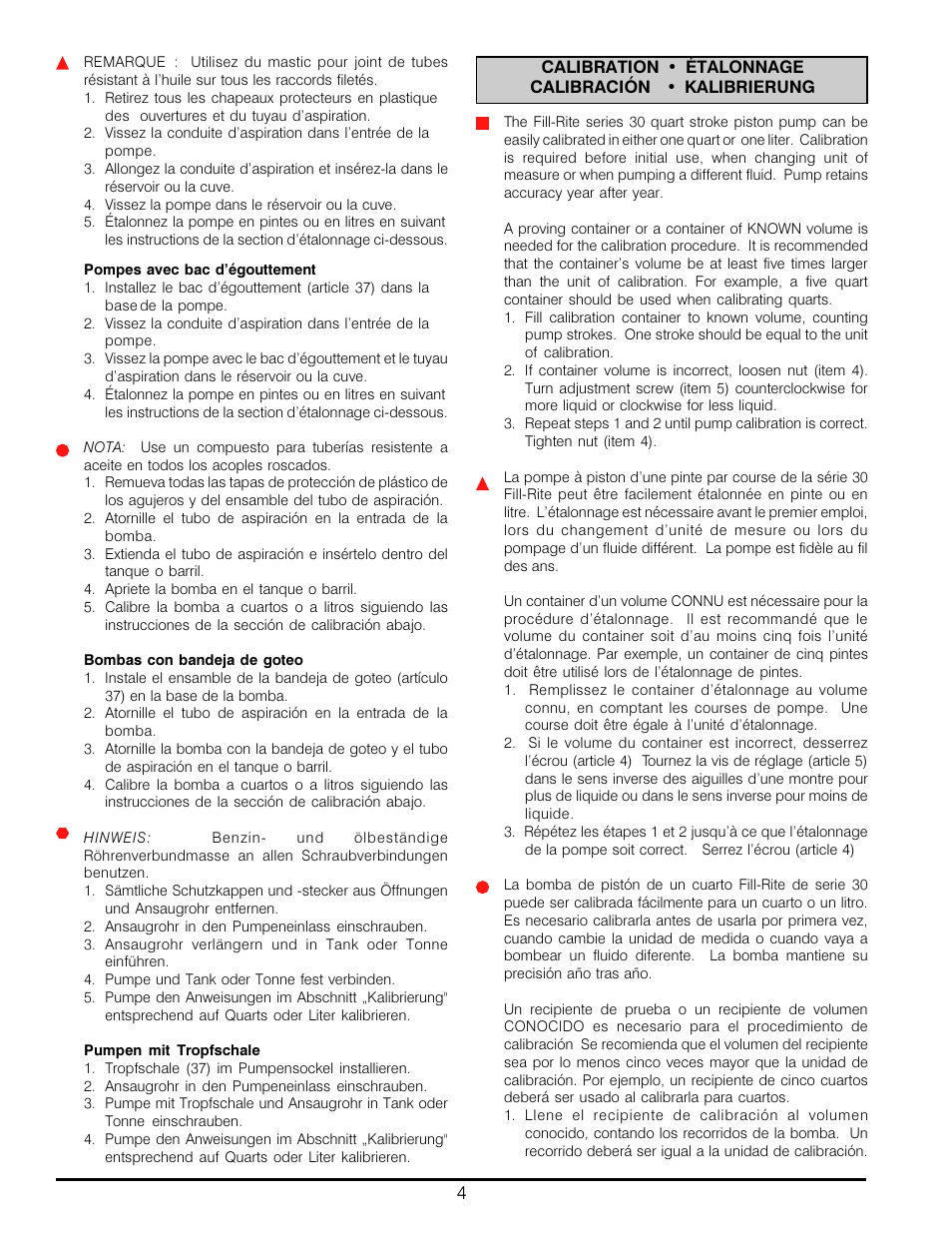 Fill-Rite 30 Series Pump User Manual | Page 4 / 12