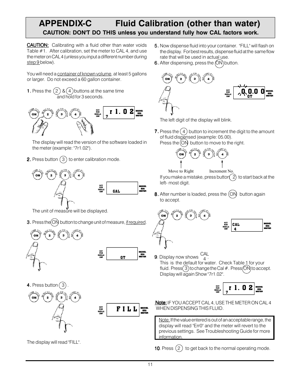 Appendix-c fluid calibration (other than water), R 1. 0 2, F i l l | Sotera 800 Series (825, 850) User Manual | Page 11 / 12