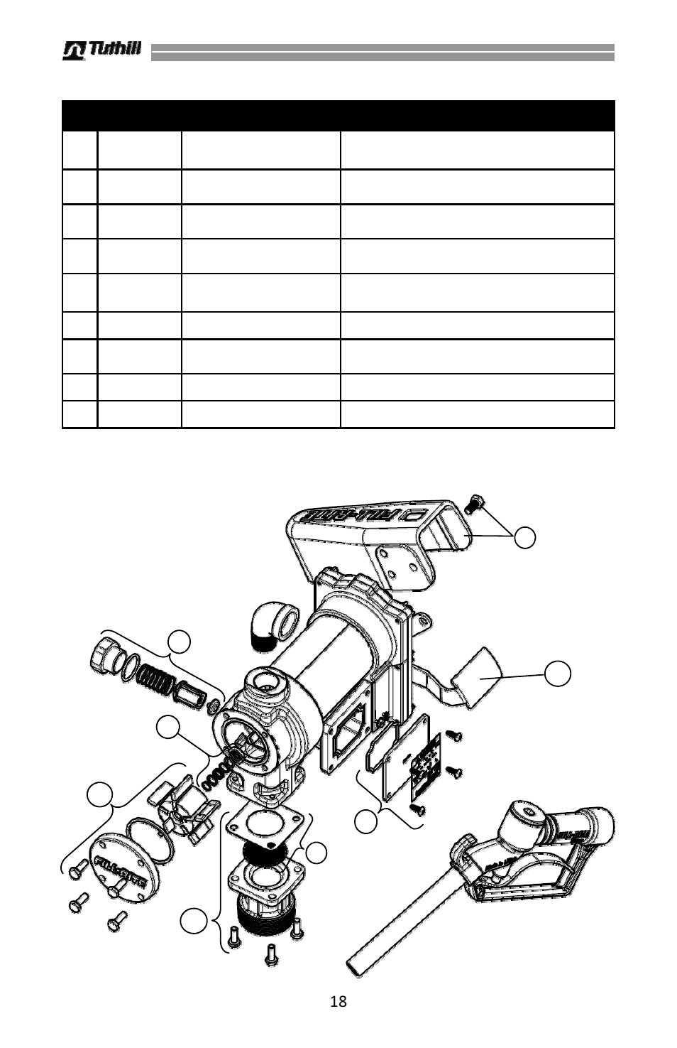 Kits et pièces | Fill-Rite FR600G Series AC Transfer Pumps User Manual | Page 58 / 80