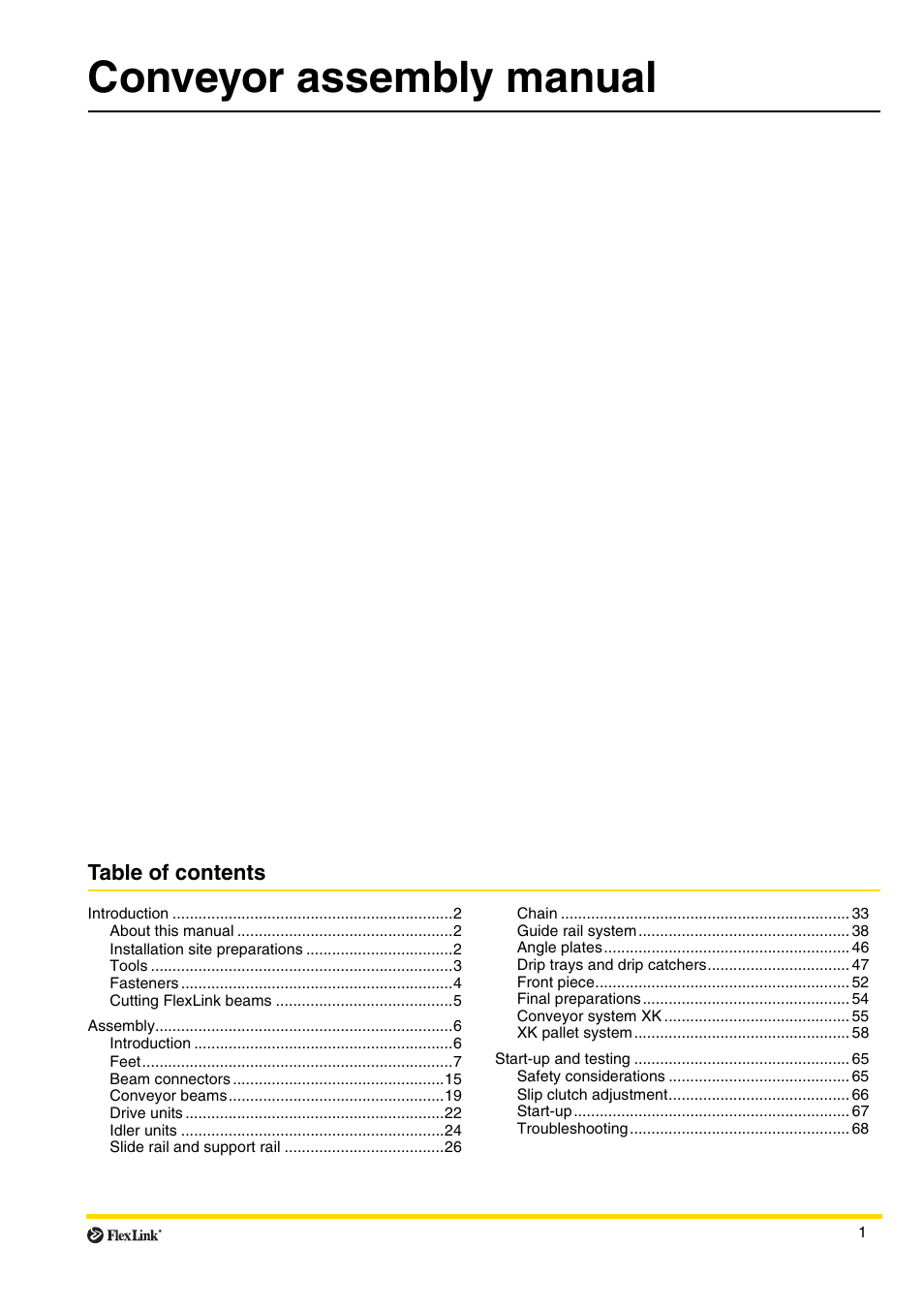 FlexLink XS (45 мм) Монтаж User Manual | 68 pages