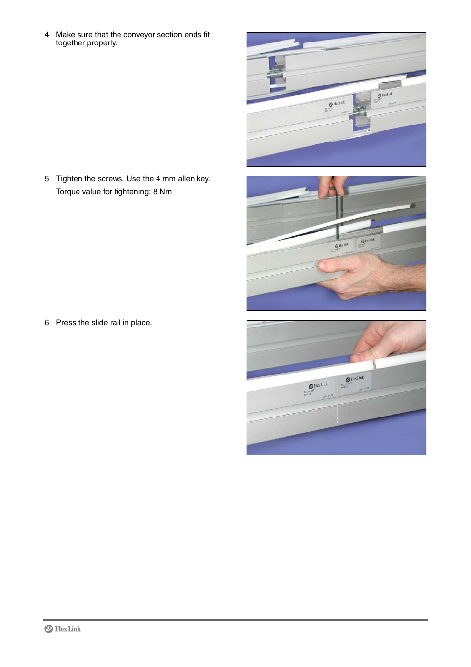 FlexLink XT (макс. 30 кг) Монтаж User Manual | Page 21 / 74