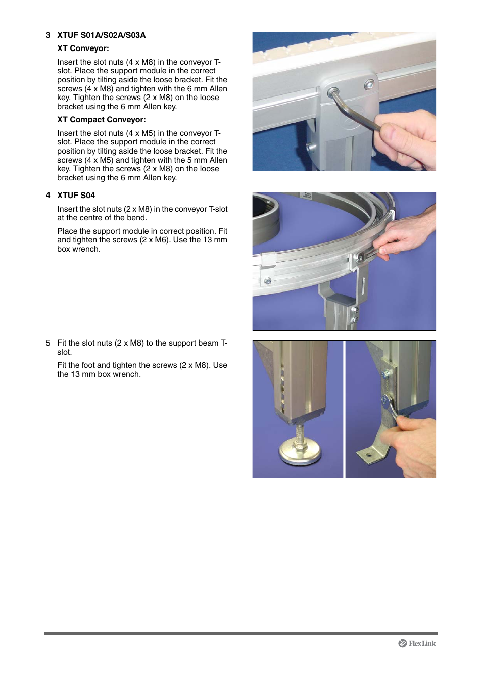 FlexLink XT (макс. 30 кг) Монтаж User Manual | Page 36 / 74