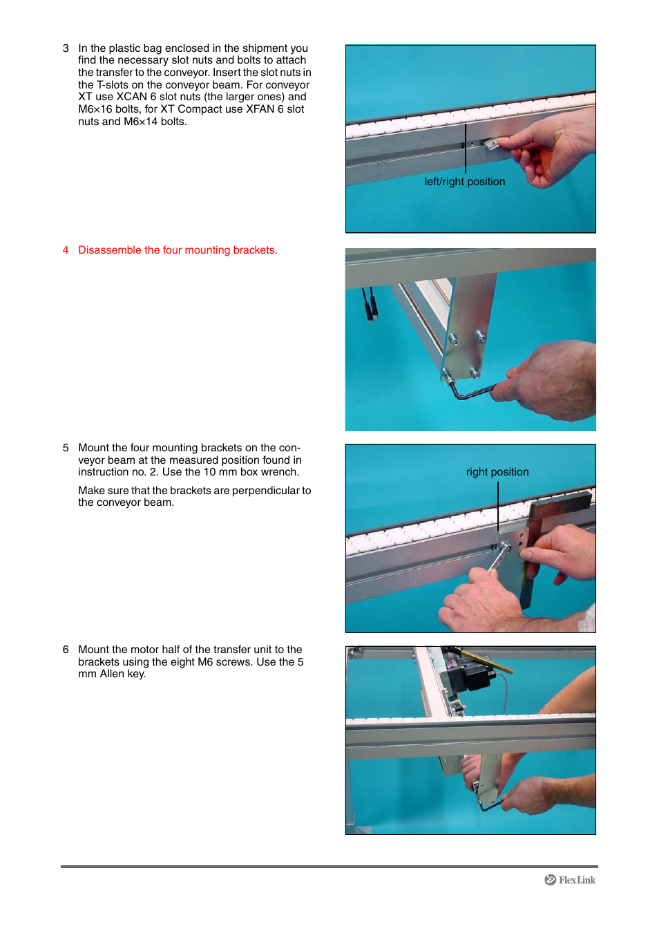 FlexLink XT (макс. 30 кг) Монтаж User Manual | Page 64 / 74